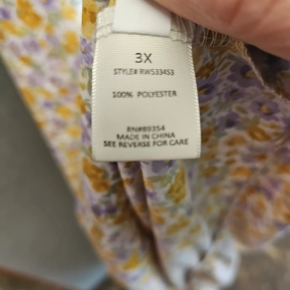 NWT Ultra Flirt Floral Sundress Smocked Tiered Adjustable Straps Women's 3X - Picture 10 of 11